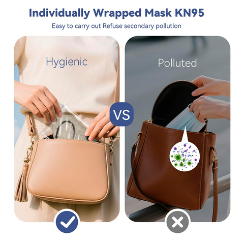 Facemoon KN95 latex-free, breathable masks for easy breathing.