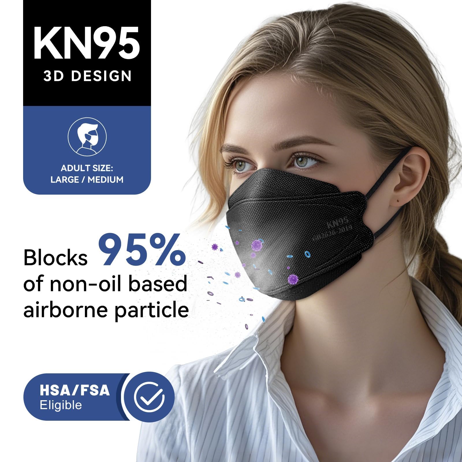 FACEMOON KN95 mask individually wrapped for hygiene and convenience.