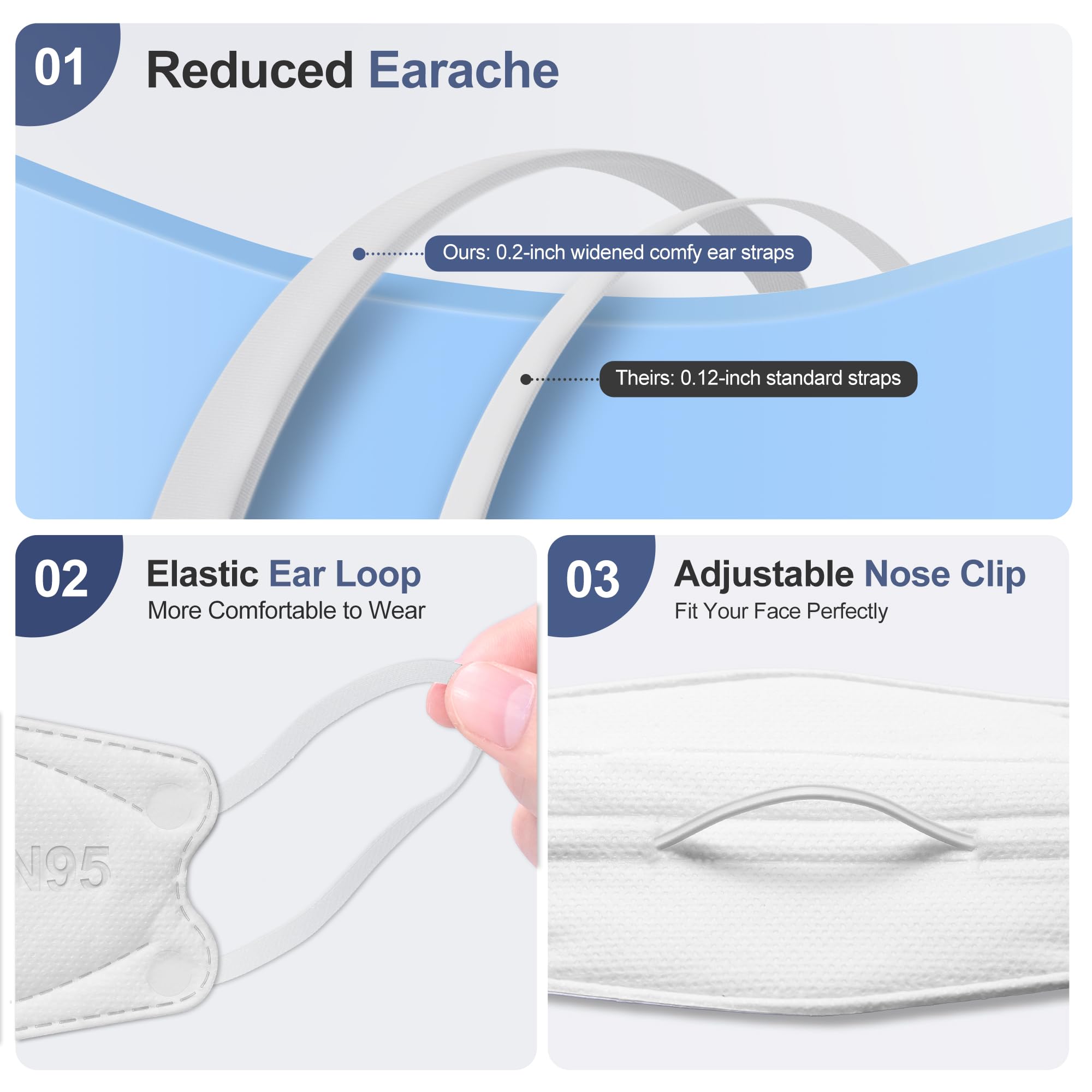 FACEMOON KN95 mask lightweight foldable design for portable daily wear.
