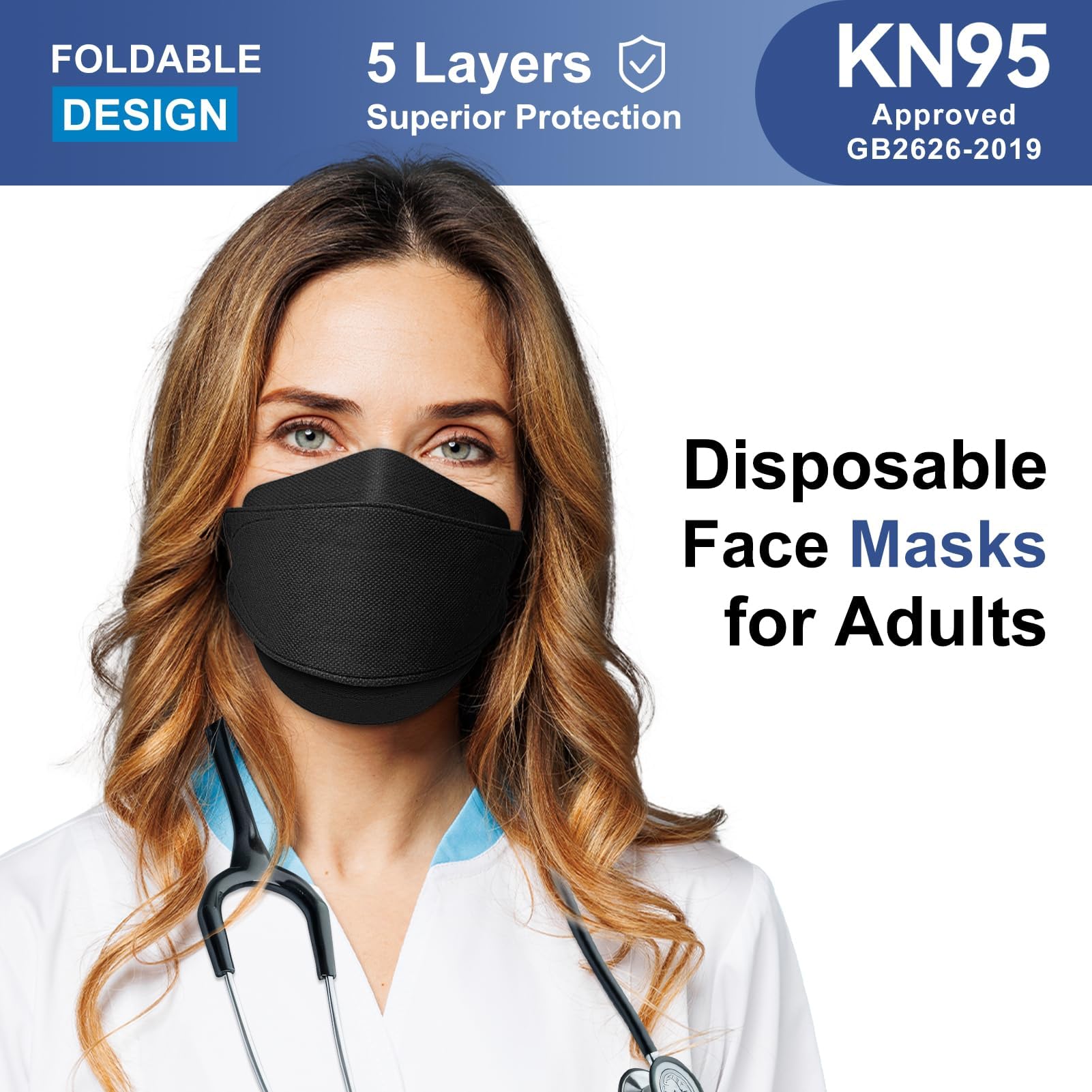 FACEMOON KN95 mask ideal for work and travel scenarios.