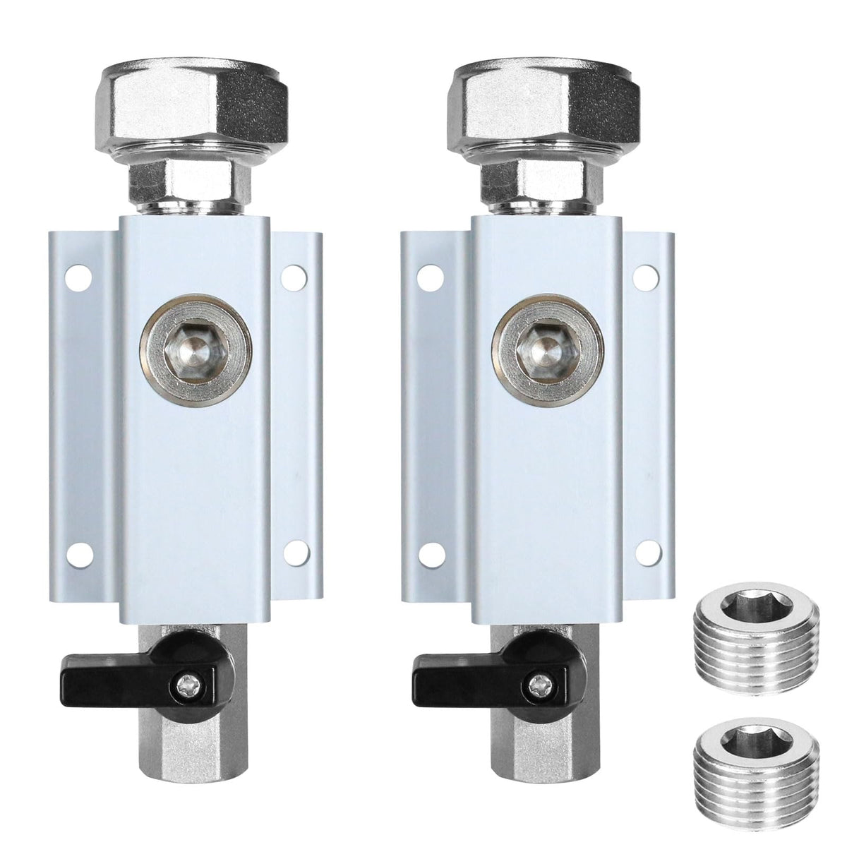 FACFUEL 3/4-inch air outlet kit showing modular manifold for organized shop air