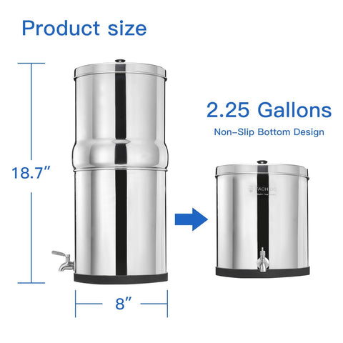 FACHIOO ceramic filter candle highlighting two-stage filtration for better taste and clarity