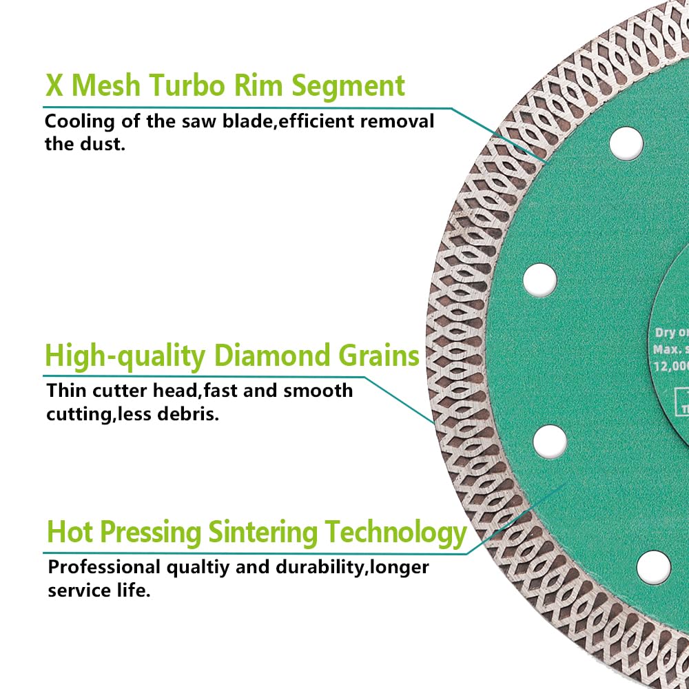 FACHLICH diamond porcelain saw blade handles ceramic, porcelain, marble, granite with long life.