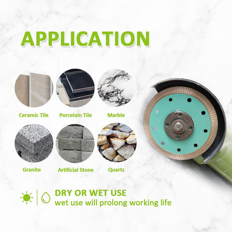 FACHLICH diamond porcelain saw blade reinforced ring core for stable cutting and better finish.