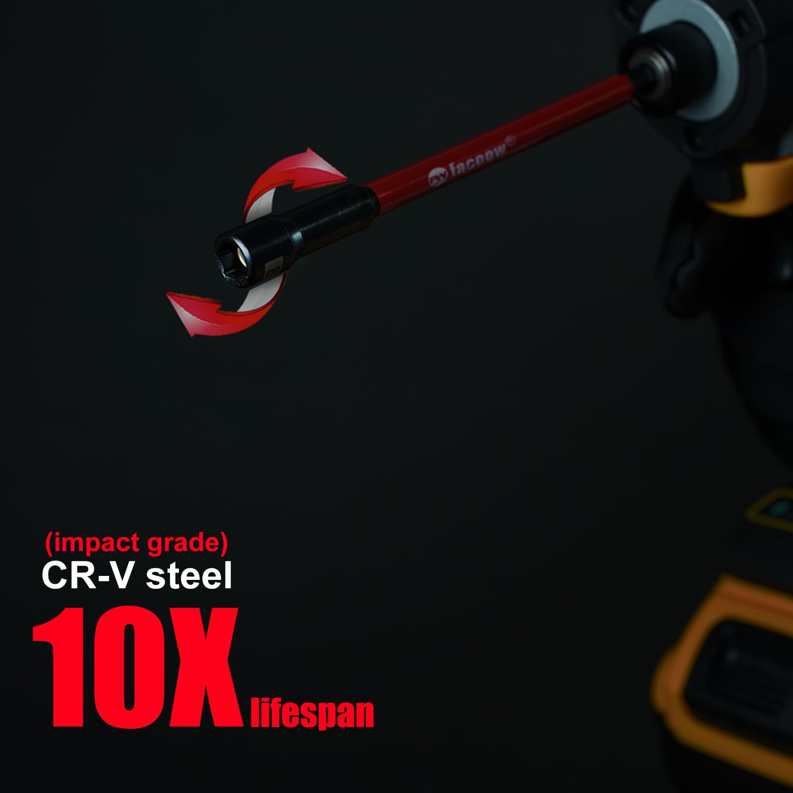 Facoow impact drill accessory kit ready for heavy use