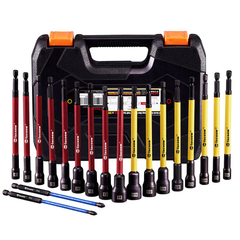 Facoow magnetic nut driver set in compact storage case for easy transport