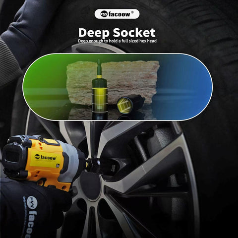 Facoow metric deep socket 10mm designed for tight spaces.