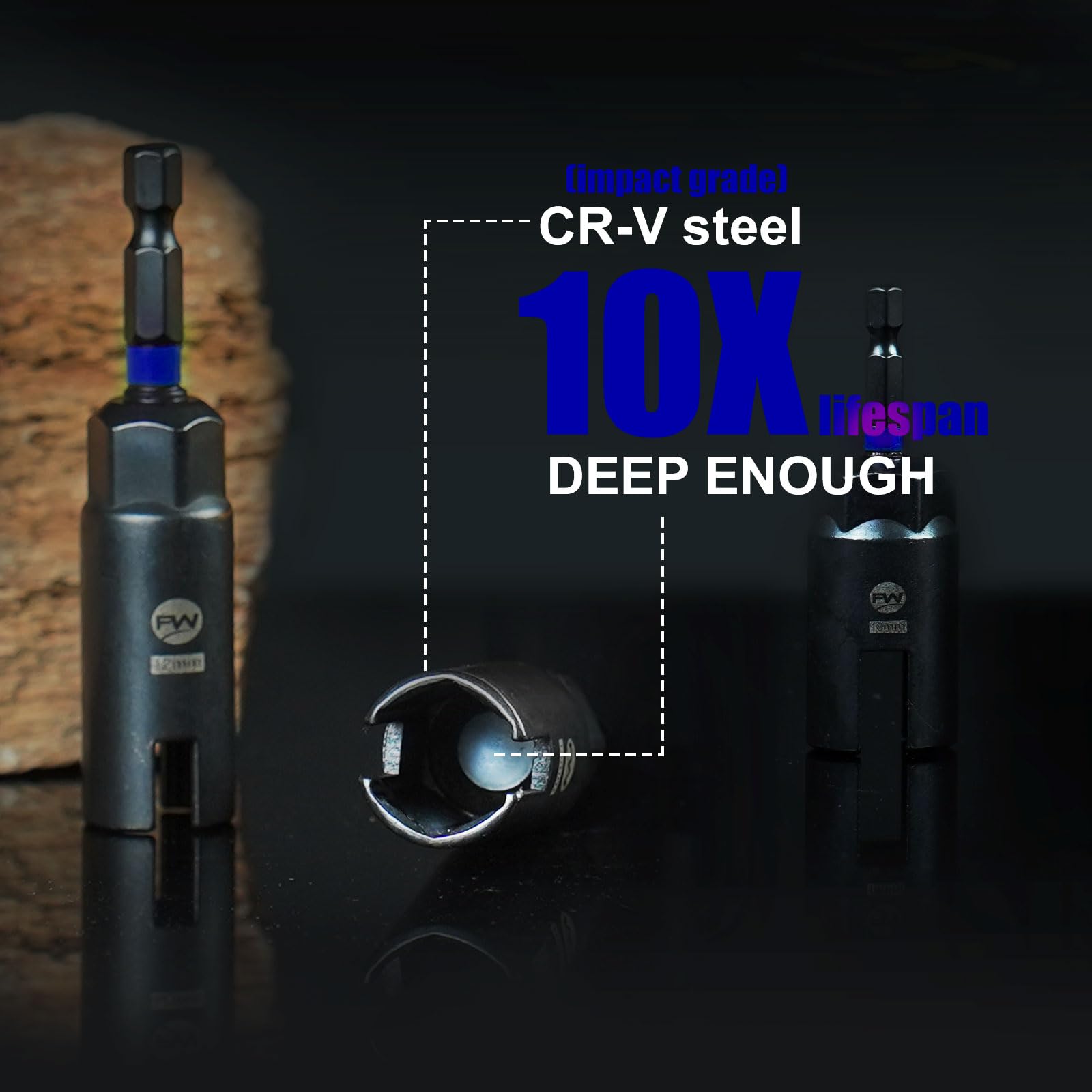 Facoow 1-4 inch hex shank wing nut driver for versatile bit compatibility