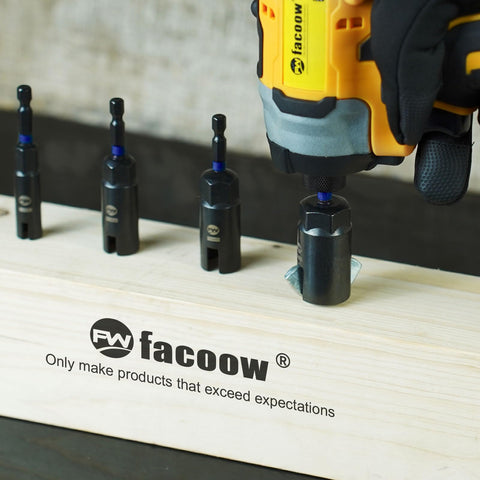 Facoow wing nut driver set color coded handles speed size identification