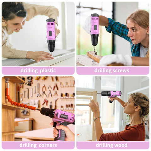 FADAKWALT drill’s LED light and electric brake for precise work in dim areas
