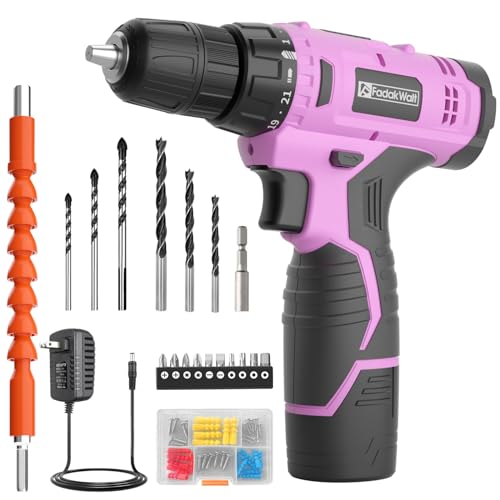 FADAKWALT pink electric drill designed for women DIY tasks