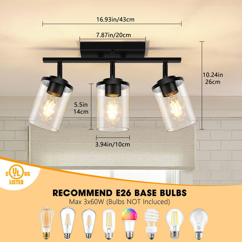 FadimiKoo adjustable heads ceiling light allows directional lighting