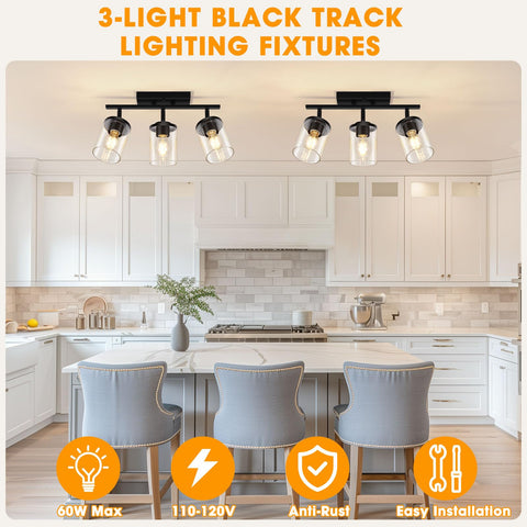 FadimiKoo dining room ambient light with glass shades