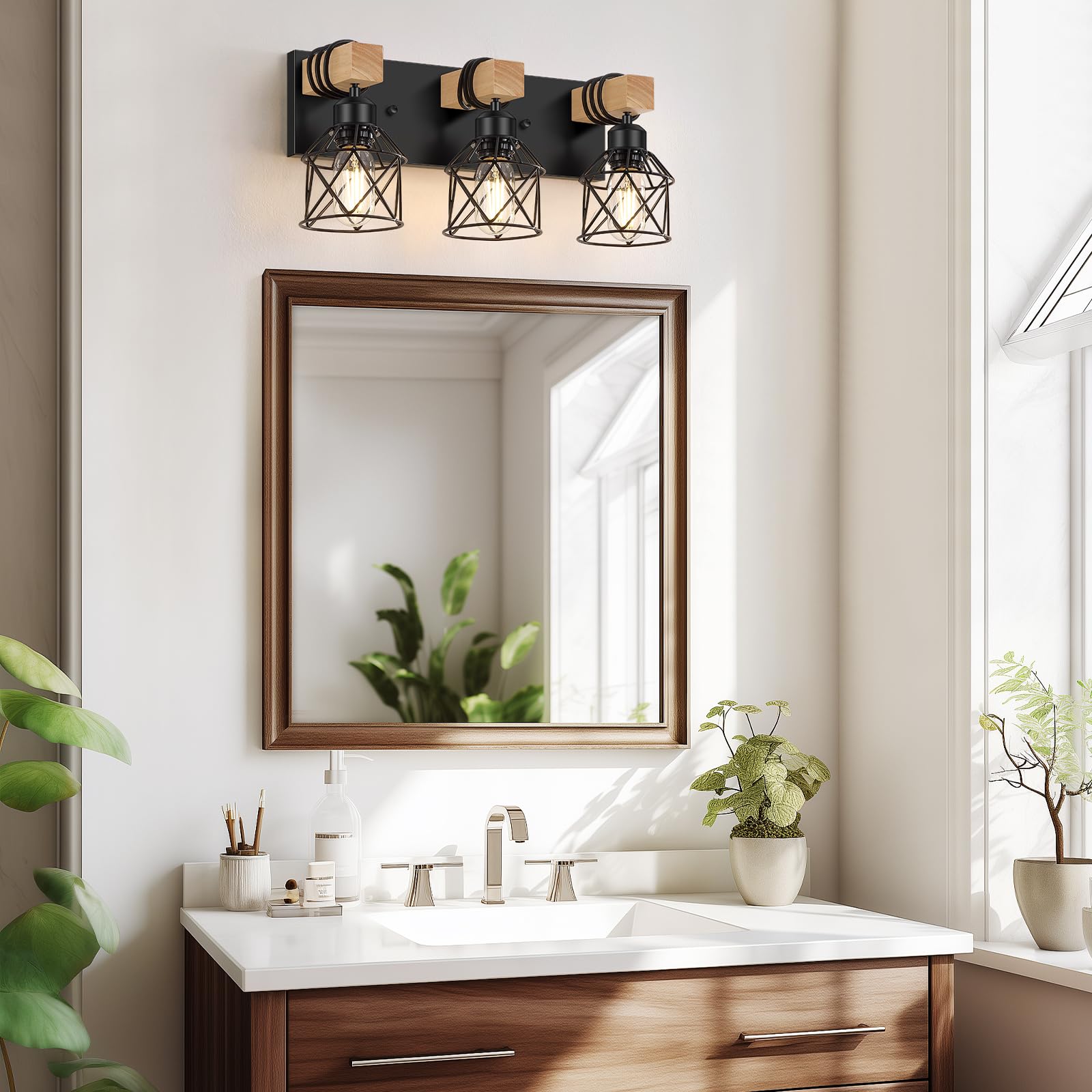 Fadimikoo easy-installation vanity light with included mounting hardware.