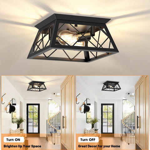 FadimiKoo industrial farmhouse ceiling lamp adds vintage charm to dining or entryways