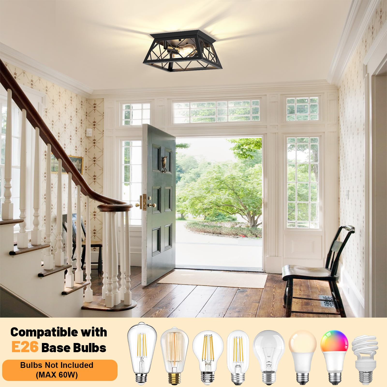 FadimiKoo E26 compatible lamp supports dimmable bulbs for customizable mood