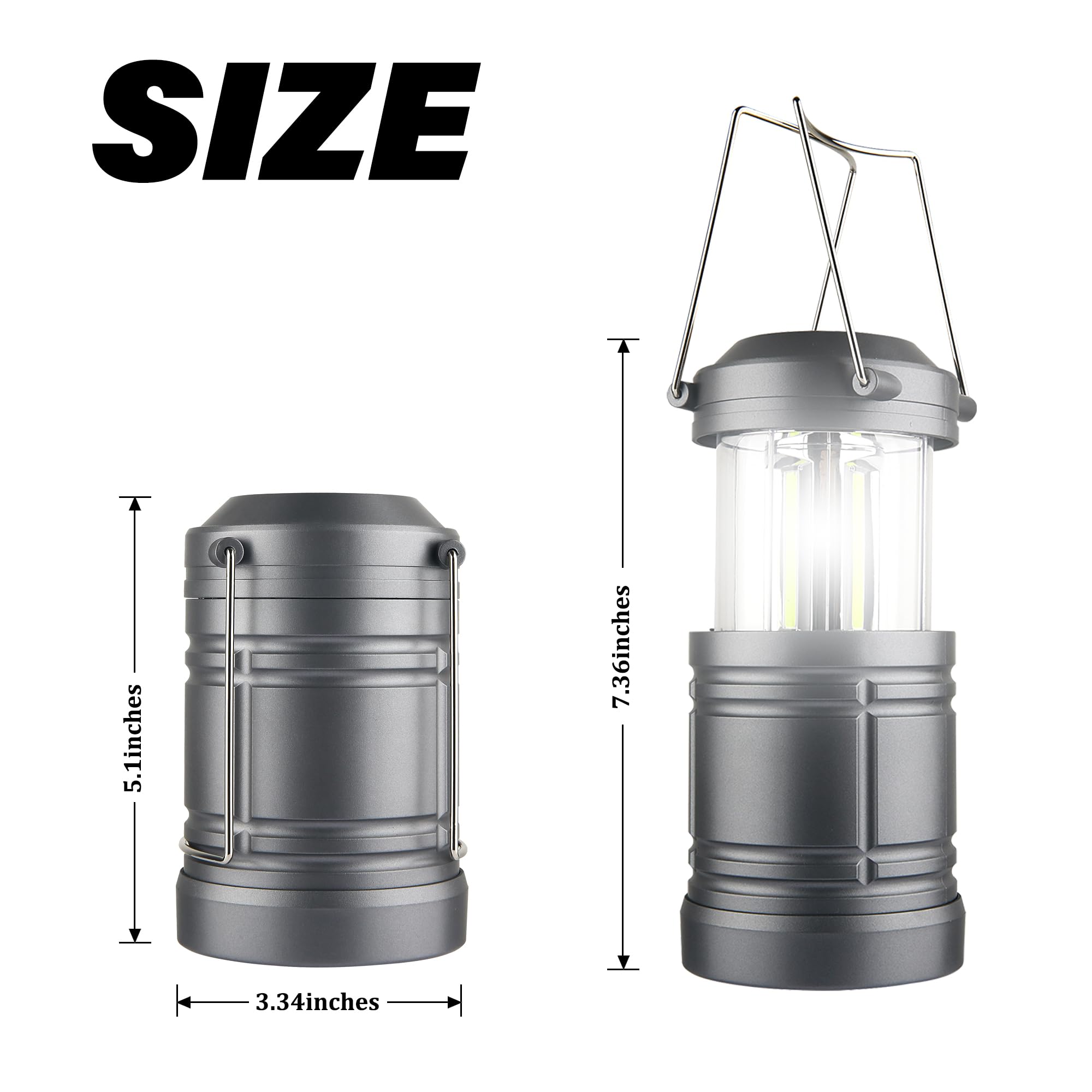 FADOMALL lantern showing foldaway hook for easy carrying and hanging.
