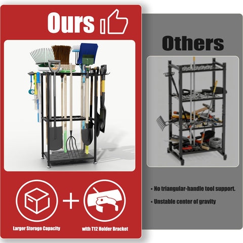 Faesun floor-standing tool rack assembly in minutes for easy setup