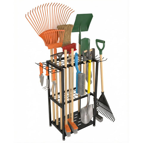 Faesun garden tool organizer front view showing ample storage capacity for yard tools