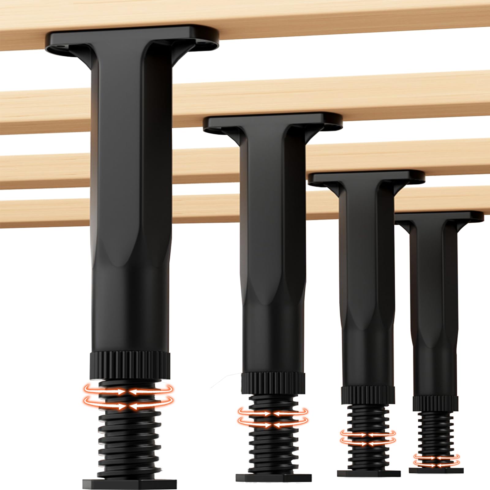 FafdBinm bed support legs with adjustable height for leveling uneven floors