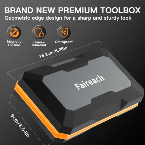 Faireach magnetic bit set with 40 S2 bits for durable repairs.