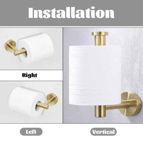 FAIRGIA brushed gold wall mount bathroom hardware for cohesive look