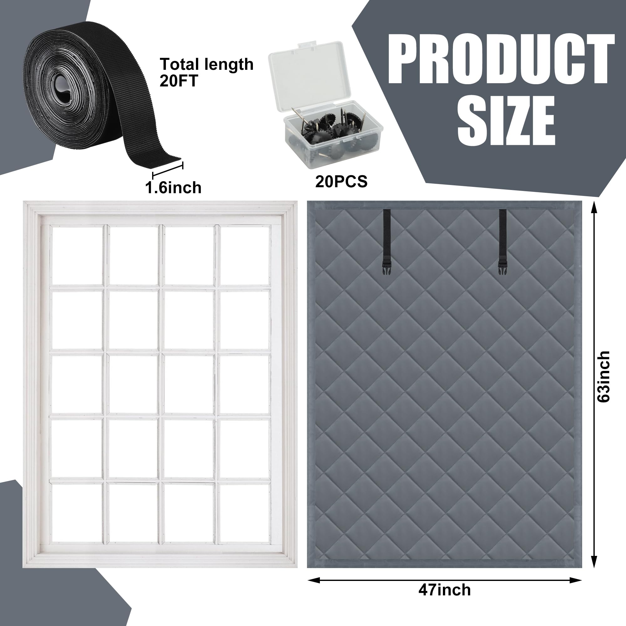 Fairooth three-layer oxford cloth window blanket shows durable insulation