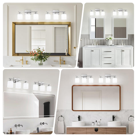 FAISHILAN E26 base compatibility for various bulb types in a bathroom light