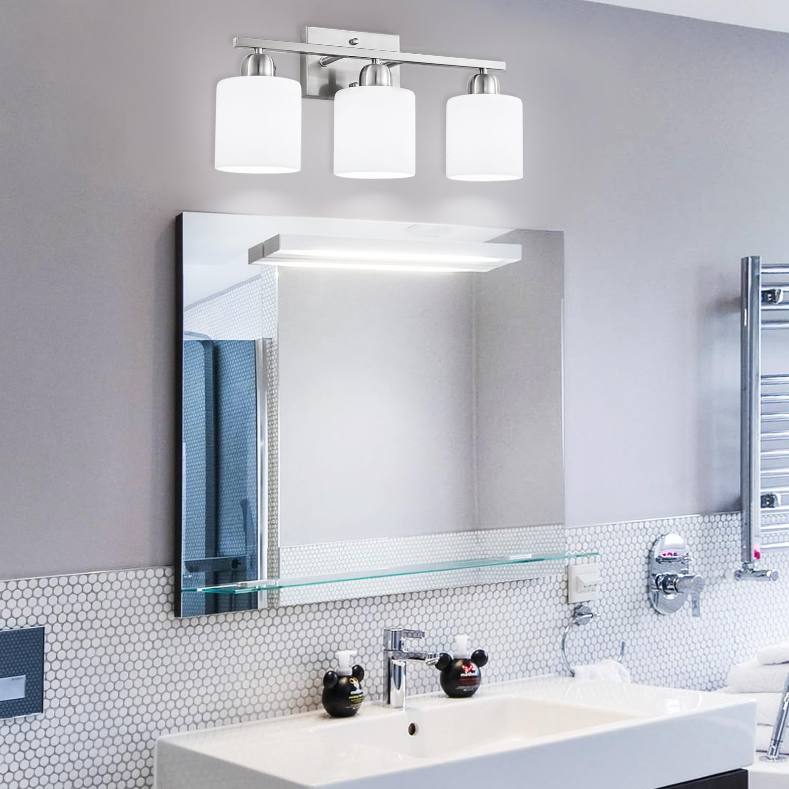 FAISHILAN sturdy all-metal construction for lasting bathroom lighting