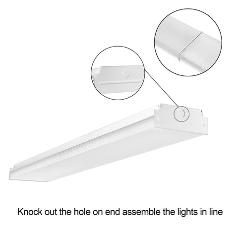 FAITHSAIL 4ft LED wraparound end-knockouts enable easy daisy-chain installation