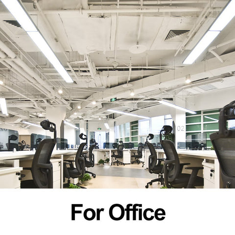 FAITHSAIL 4ft LED wraparound in an office creates comfortable, productive lighting