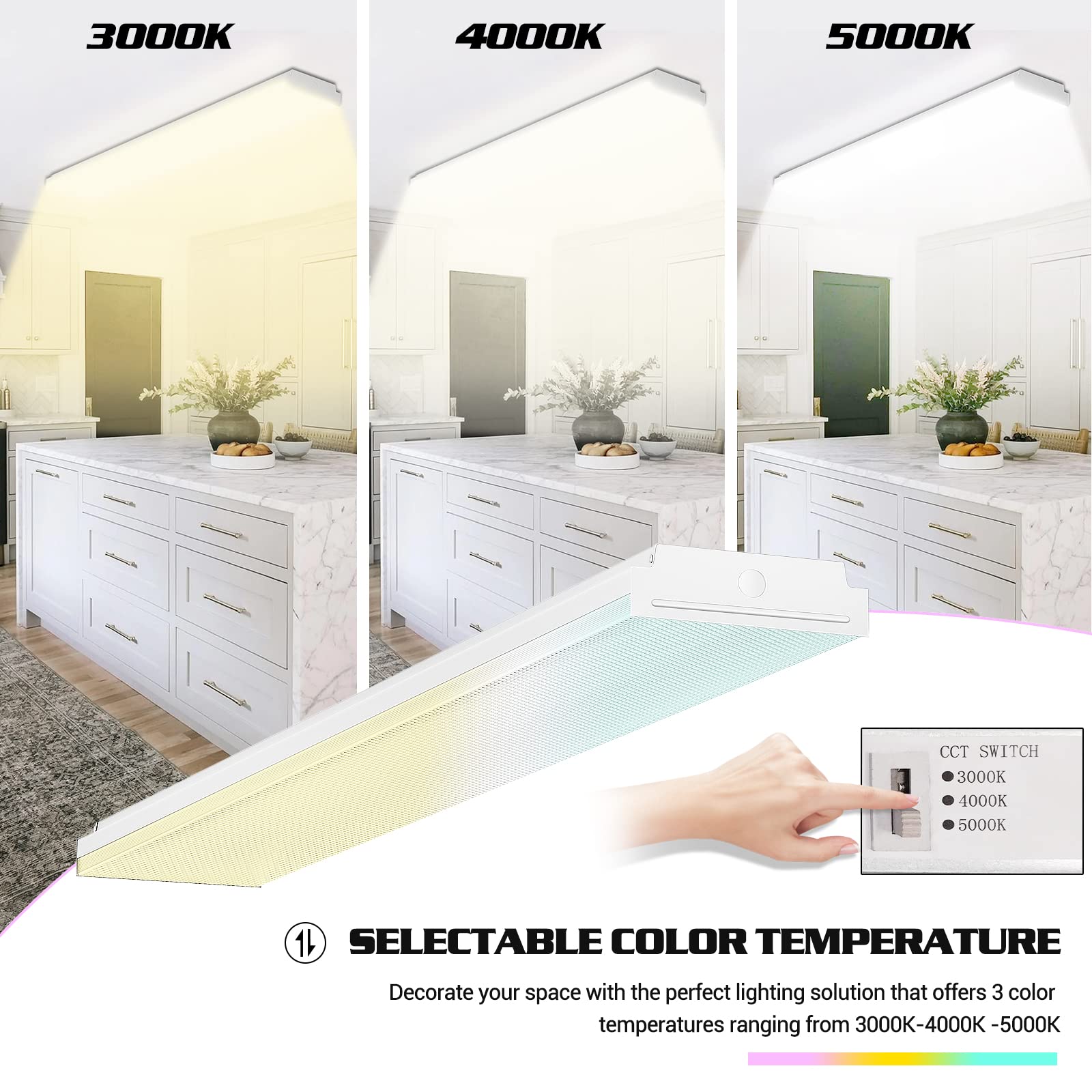 FaithSail 4ft wraparound with 3 CCT options for warm to daylight ambiance