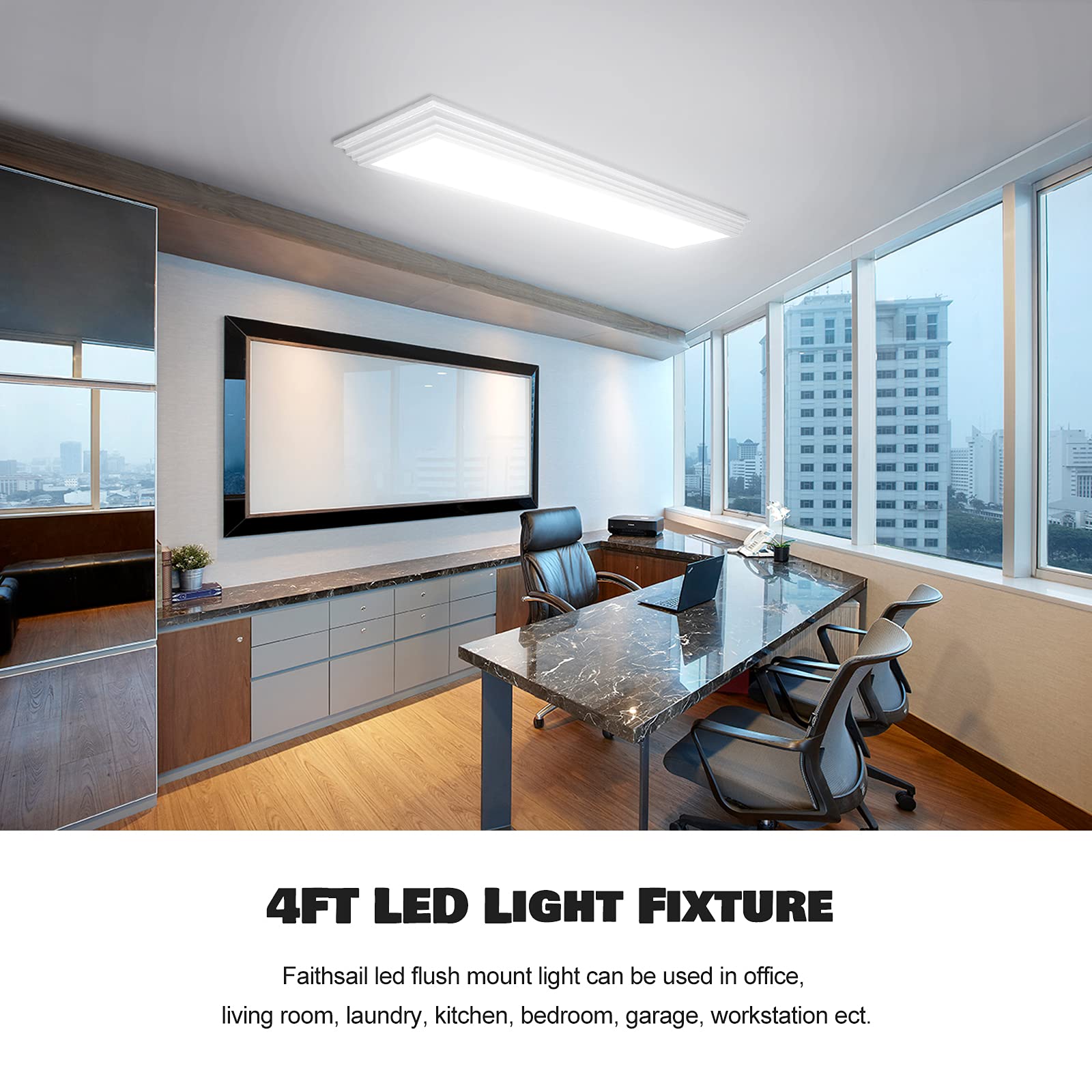 FaithSail kitchen lighting in a modern ceiling layout with flush mount.