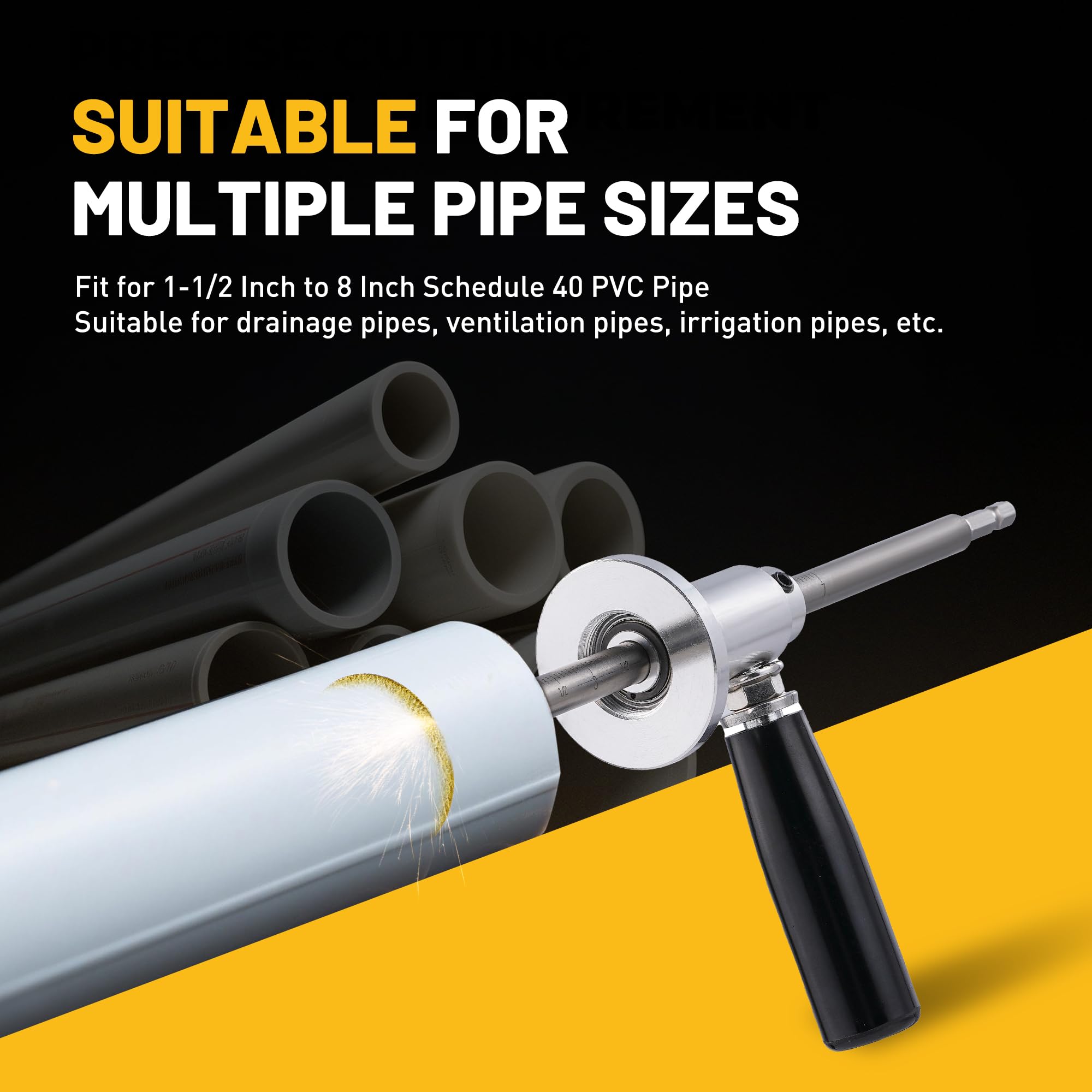 FAITIO carbide-tipped blades slice through pipe walls with ease