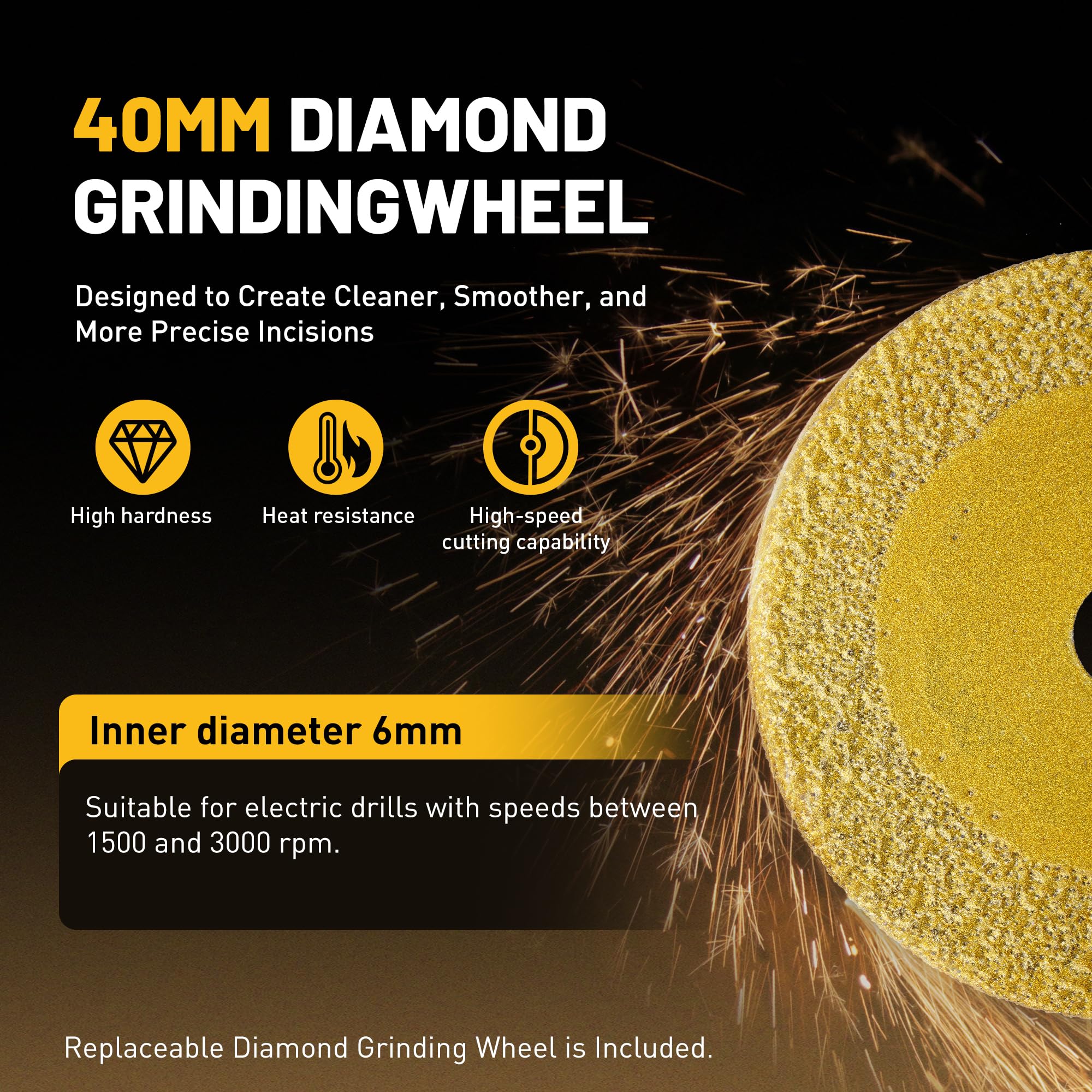 FAITIO diamond grit wheel demonstrates durable cutting on PVC and ABS