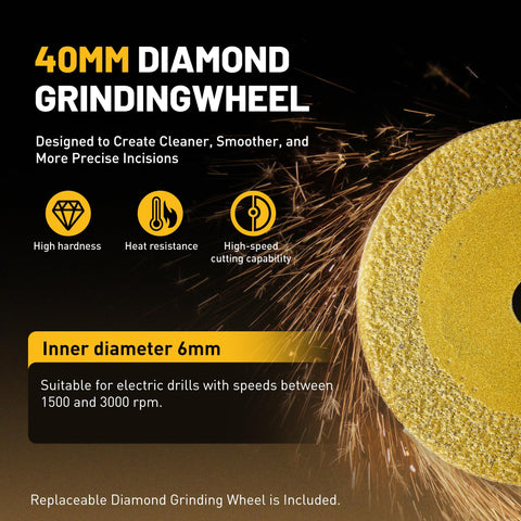 FAITIO diamond grit wheel demonstrates durable cutting on PVC and ABS