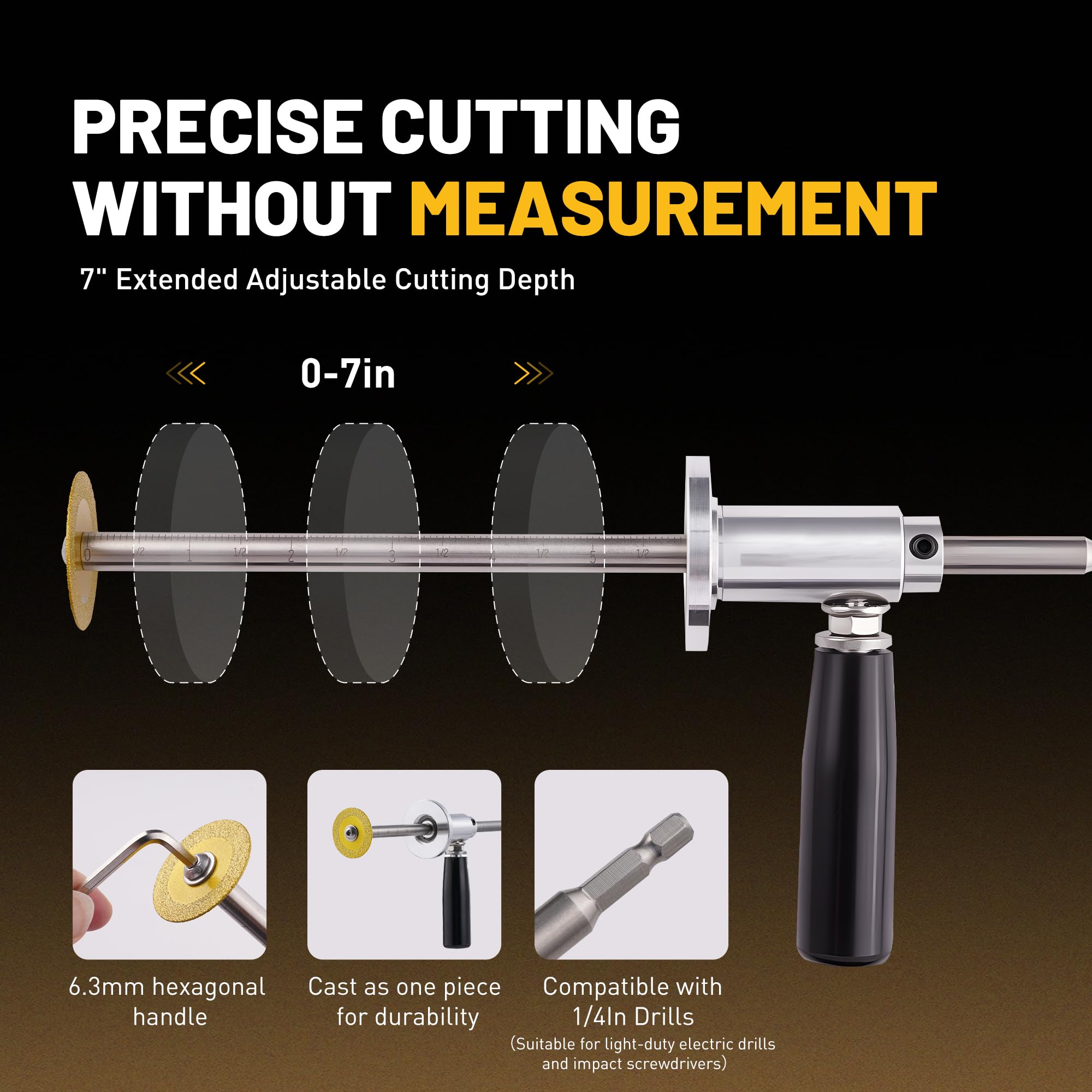 FAITIO guide disc with two blades enables versatile pipe sizing up to seven inches