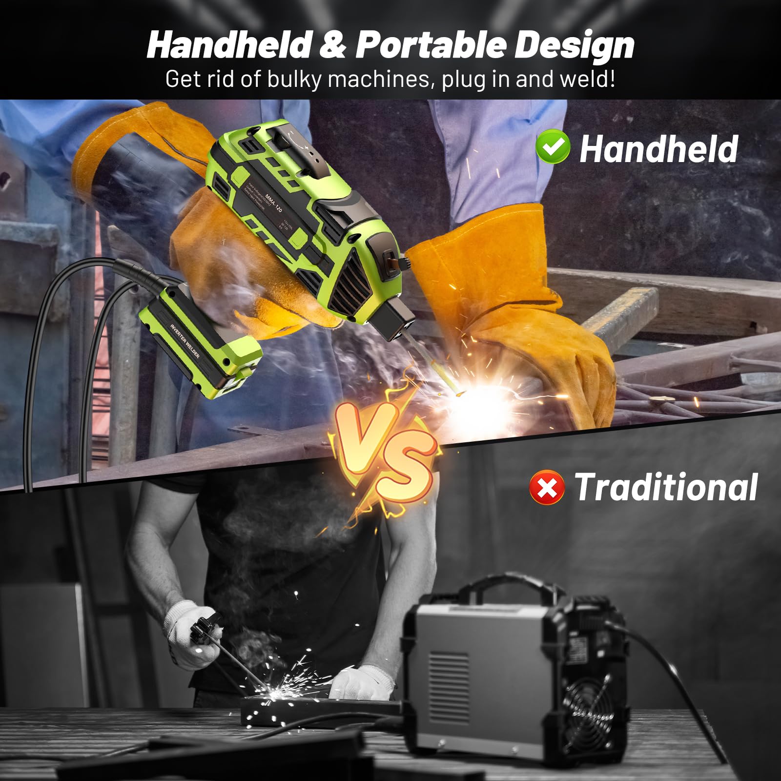 Faiuot includes 20 welding rods for immediate use.