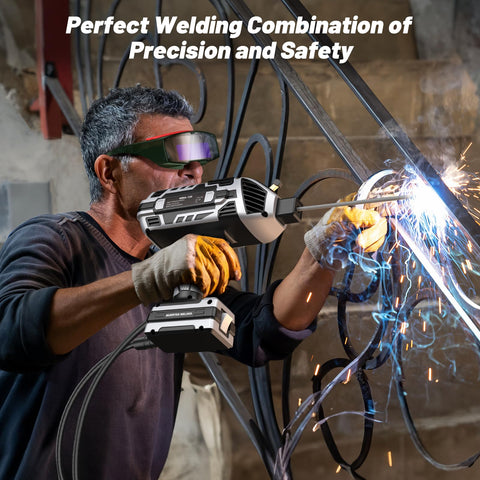 Faiuot auto-darkening welding goggles in use for clear vision and safety