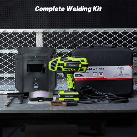 Faiuot carrying case keeps the welding kit organized and portable.