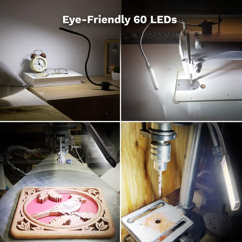 FAJ magnetic-base lamp designed for workshop versatility and flexible placement.
