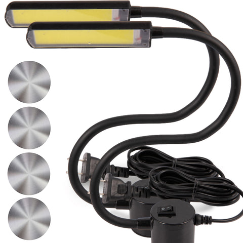 FAJ sewing light with 12-inch gooseneck offers precise task lighting for sewing