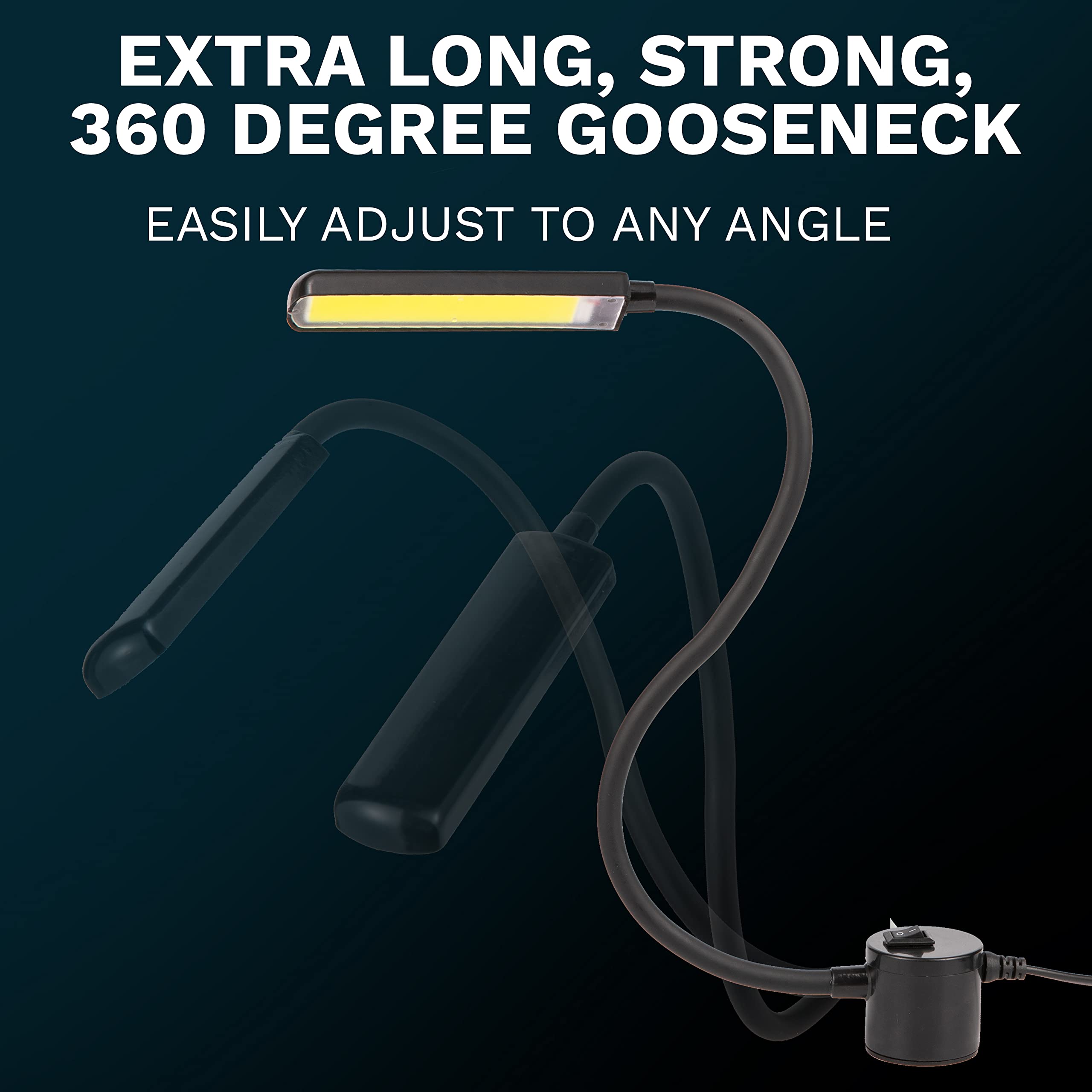 FAJ light with 360-degree flexible arm angles for bandsaw projects