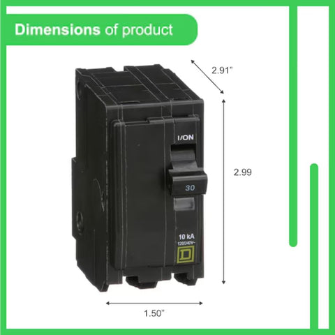 FalconSupply QO230 offers 10kAIC fault-current protection for safe circuits.
