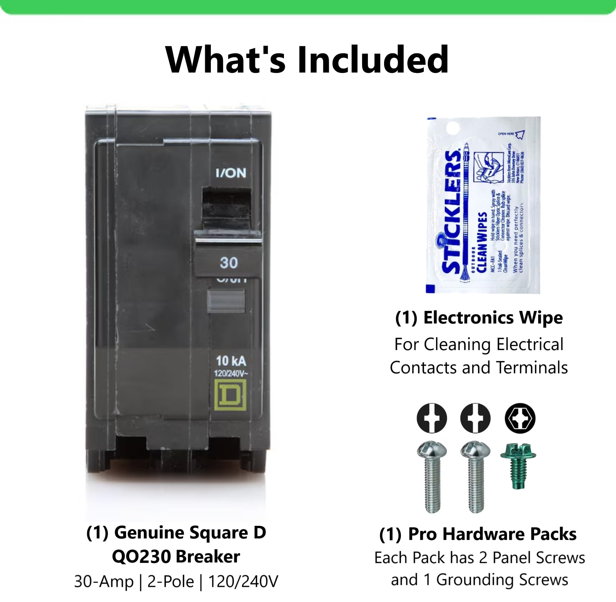 FalconSupply QO230 plug-in mount ensures secure connection in QO panels.