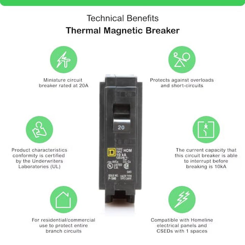 HOM120 connects to bus bars with secure plug-on mounting.