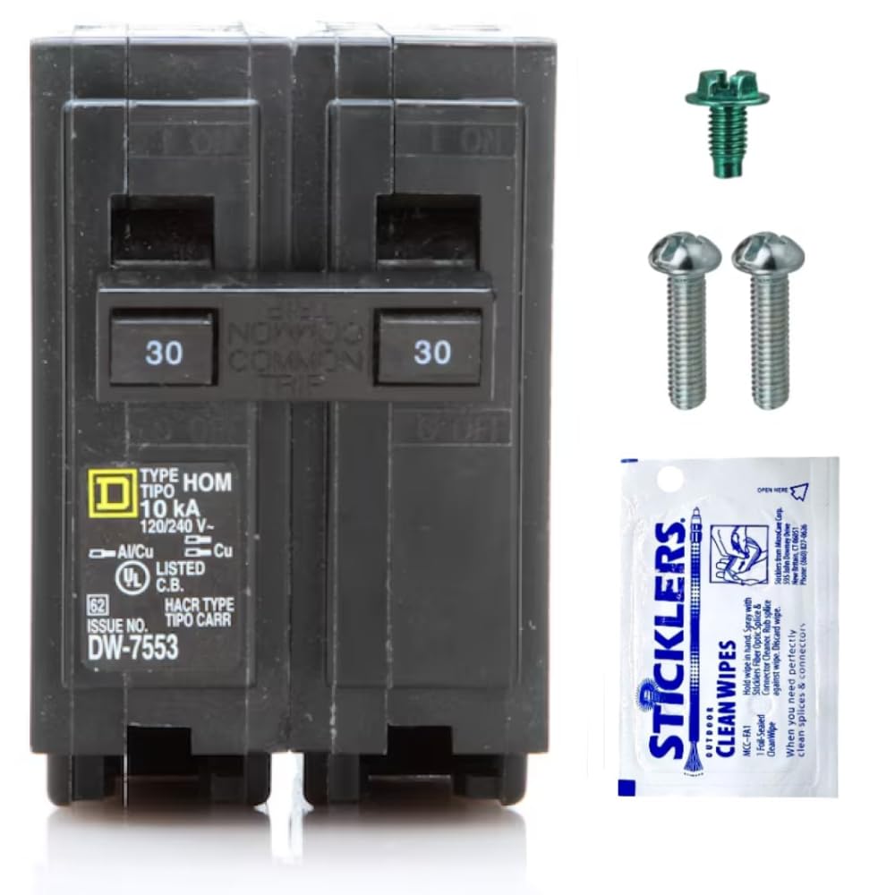 FalconSupply HOM230 front view of a 30A double-pole breaker for 120/240V circuits.