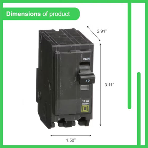 FalconSupply QO240 installed in a 120/240V system use case