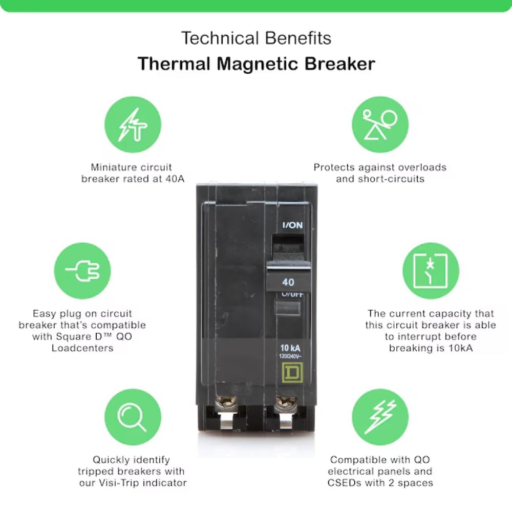 FalconSupply QO240 with Visi-Trip window for quick fault visibility