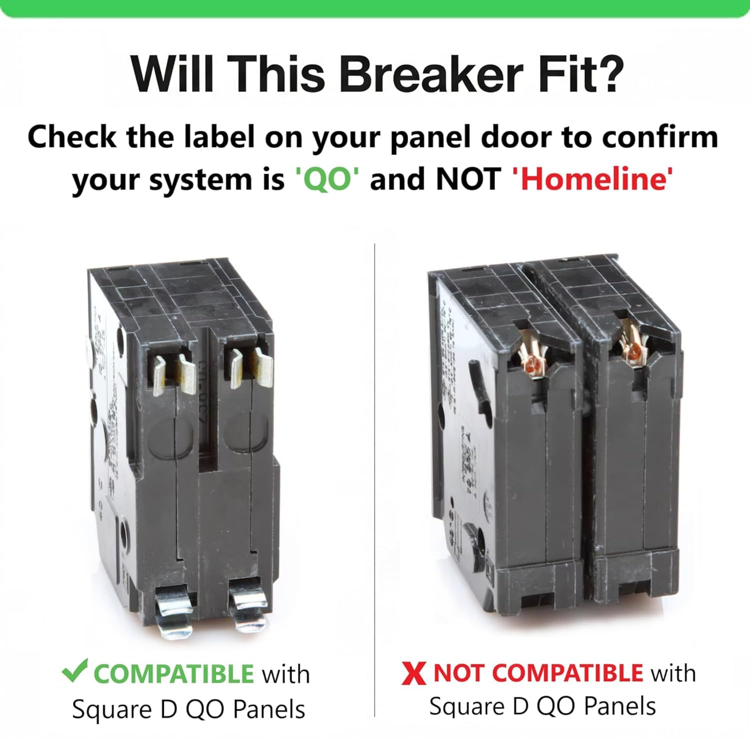 Bus-bar compatibility in Square D QO panels for secure connections.